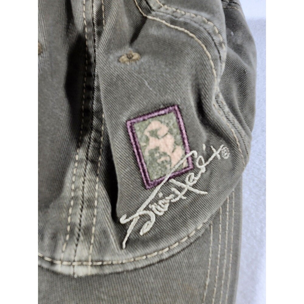 jimi hendrix Army Green embroidered Signature & Photo Cotton ball cap Adjustable - Picture 2 of 7